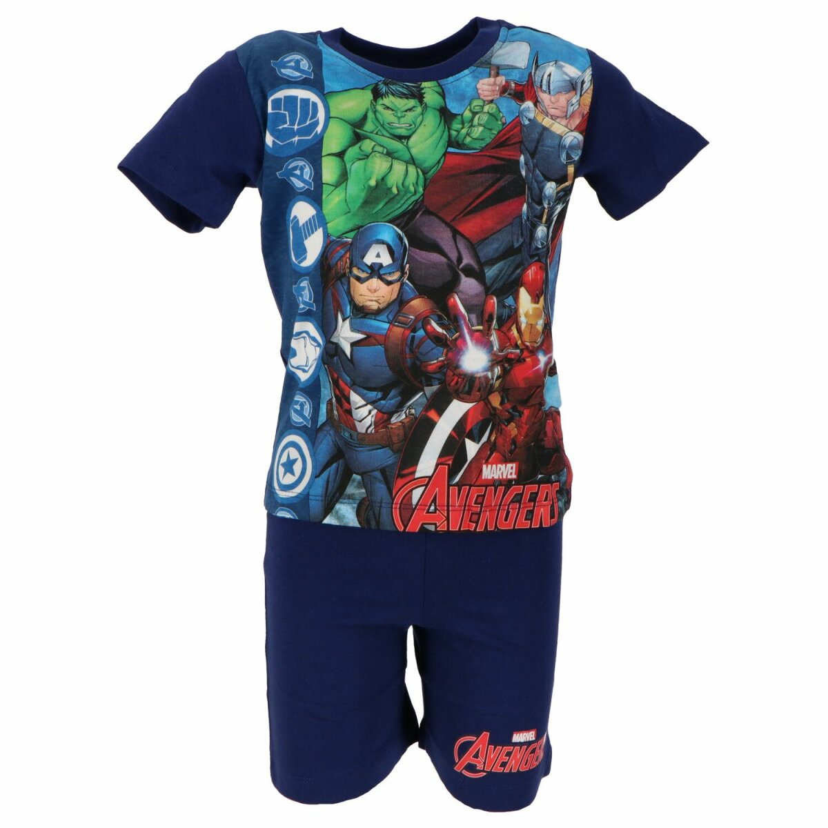 Avengers Kurzarm-Schlafanzug für Kinder 100% Baumwolle, Shortama-Design