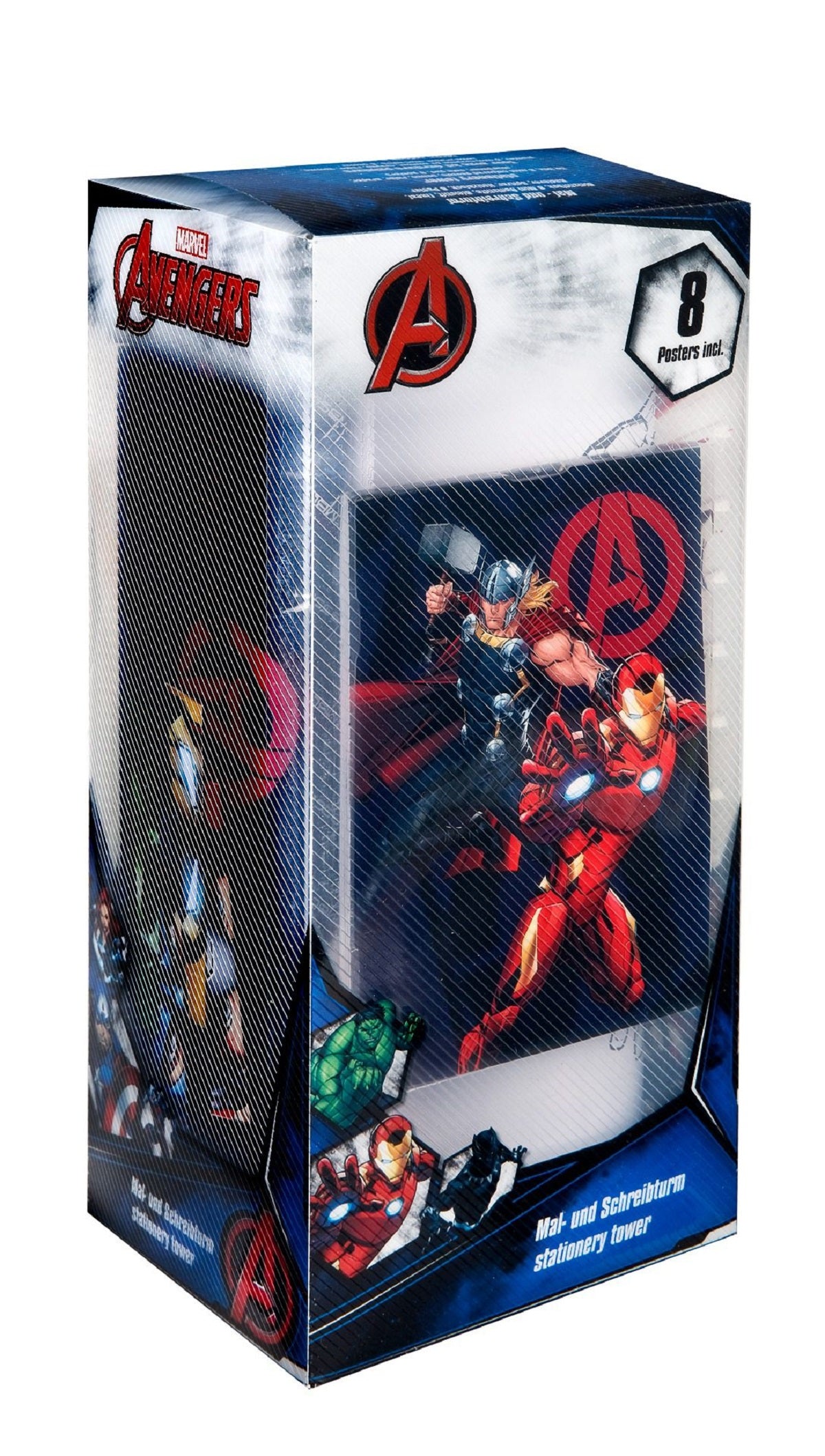 Avengers Mal- und Schreibturm 25-teilig mit Heldenmotiven