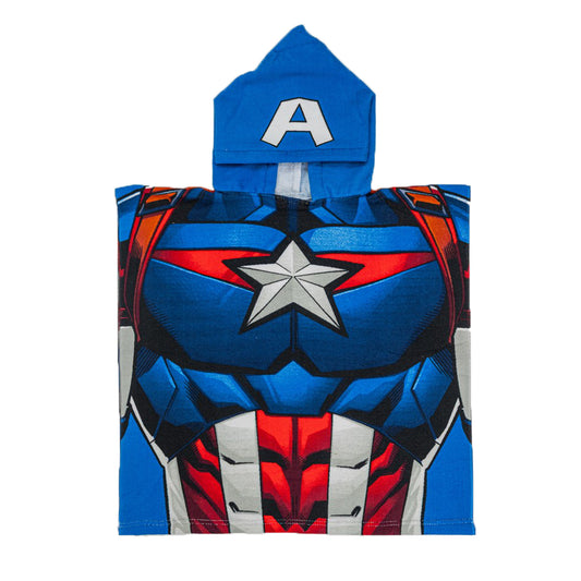 Avengers Captain America Poncho Badetuch Kapuzenponcho für Kinder