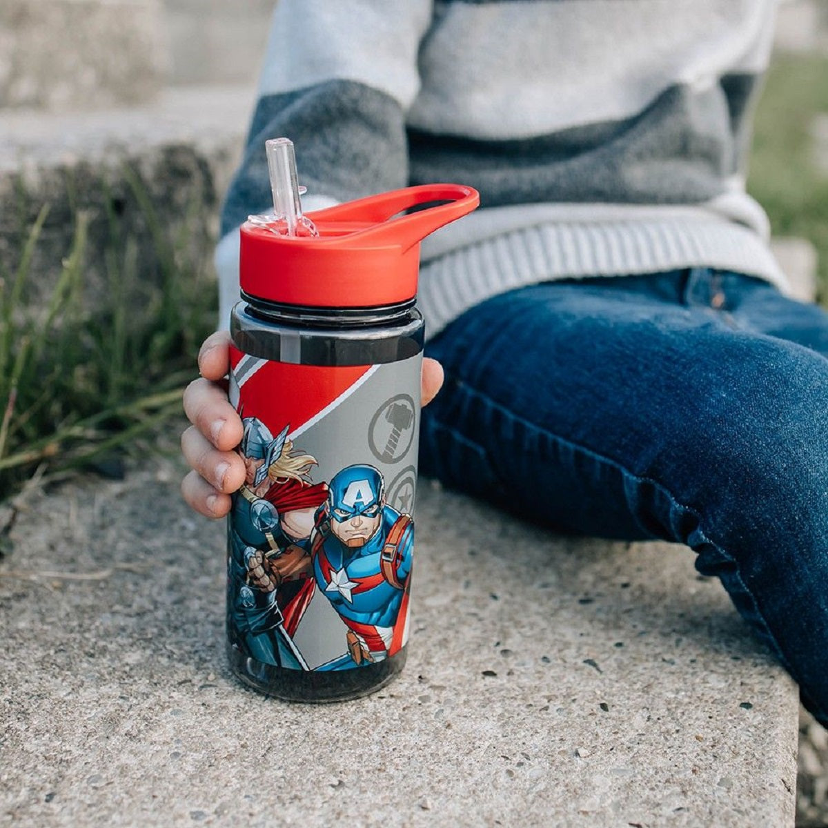 Marvel Avengers Trinkflasche 500 ML Aero-Design für Sport und Ausflüge
