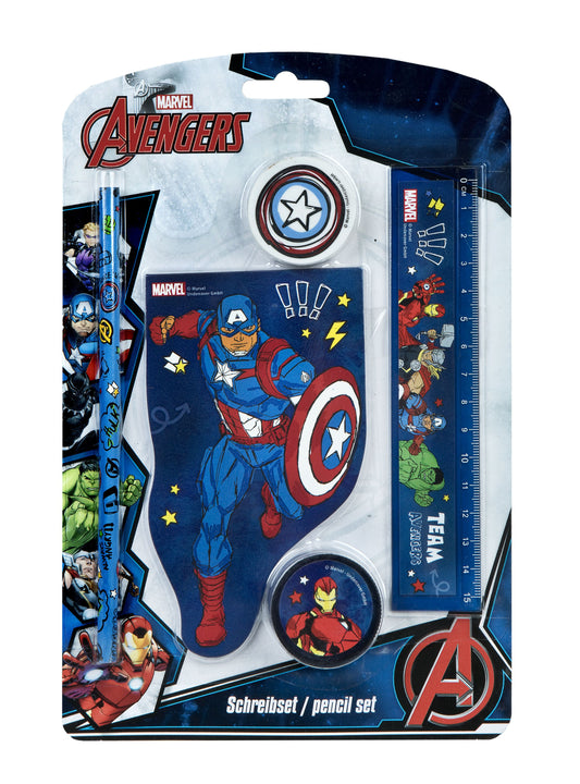 Avengers Schreib und Zeichenset 5-Teile Kreativität trifft Superhelden Power
