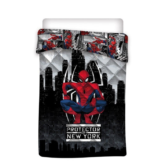 Spiderman Steppdecke Decke 140x200 cm 100% Polyester Kuscheldecke für Kinder