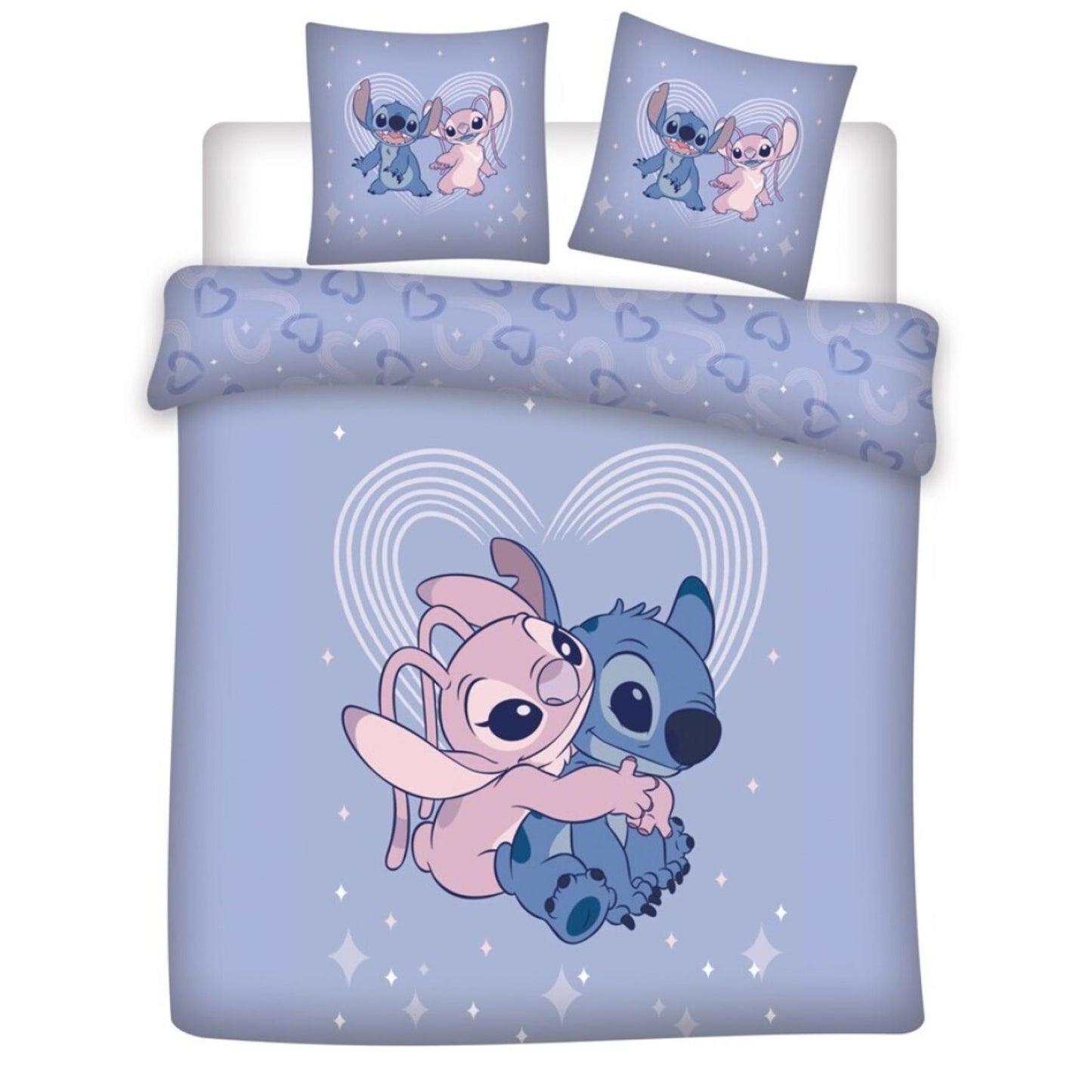 Lilo & Stitch Baumwoll-Mix Bettwäsche für Kinder 240 × 220 cm mit Kissenbezug 65 × 65 cm