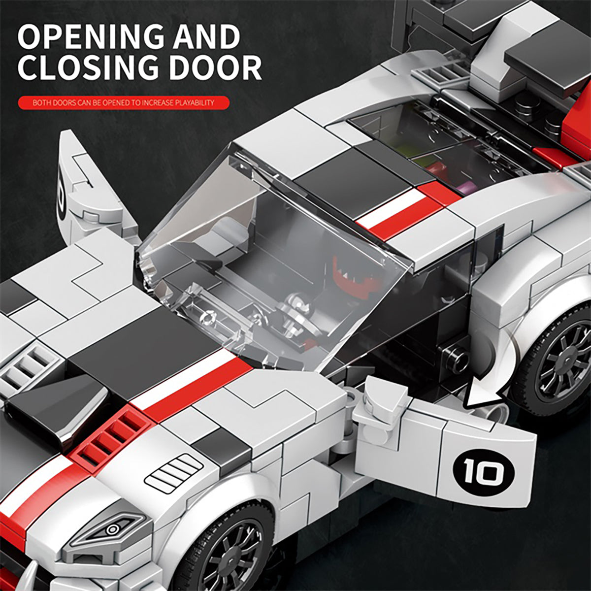 Reobrix 683 Sportwagen 1:24 Klemmbaustein Auto 419 Teile mit Türen