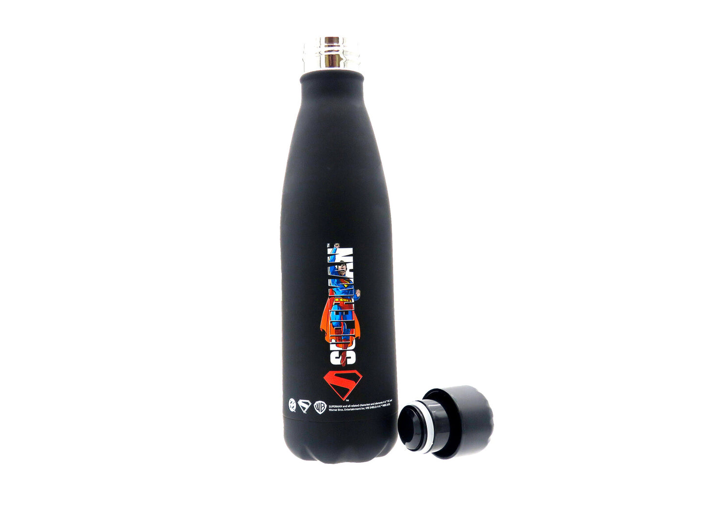 Superman Edelstahl Trinkflasche Isolierflasche 500ml schwarz
