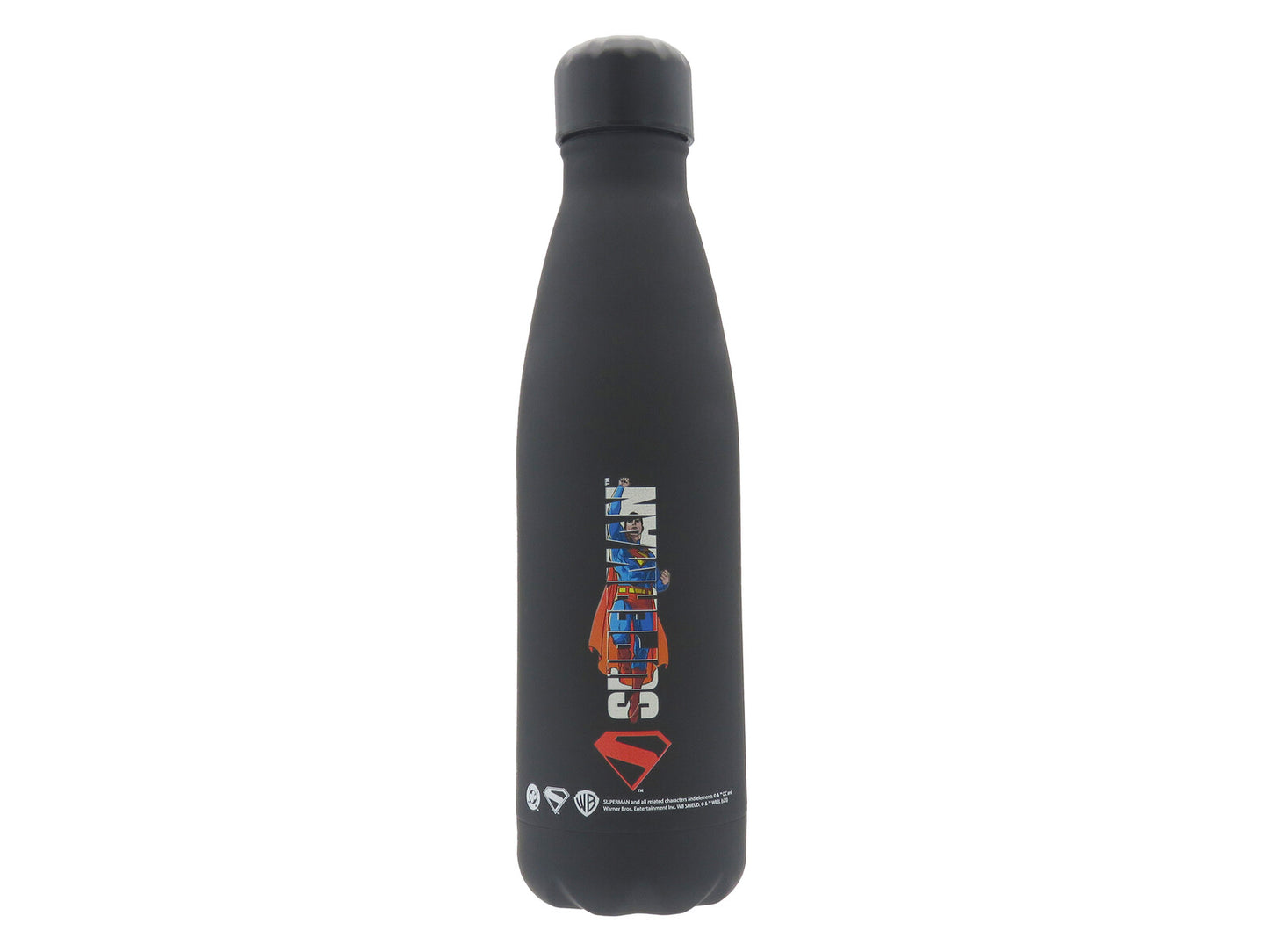 Superman Edelstahl Trinkflasche Isolierflasche 500ml schwarz