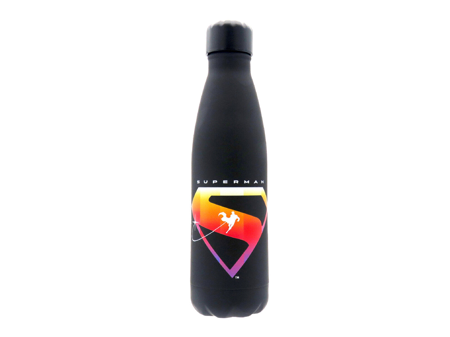 Superman Edelstahl Trinkflasche Isolierflasche 500ml schwarz