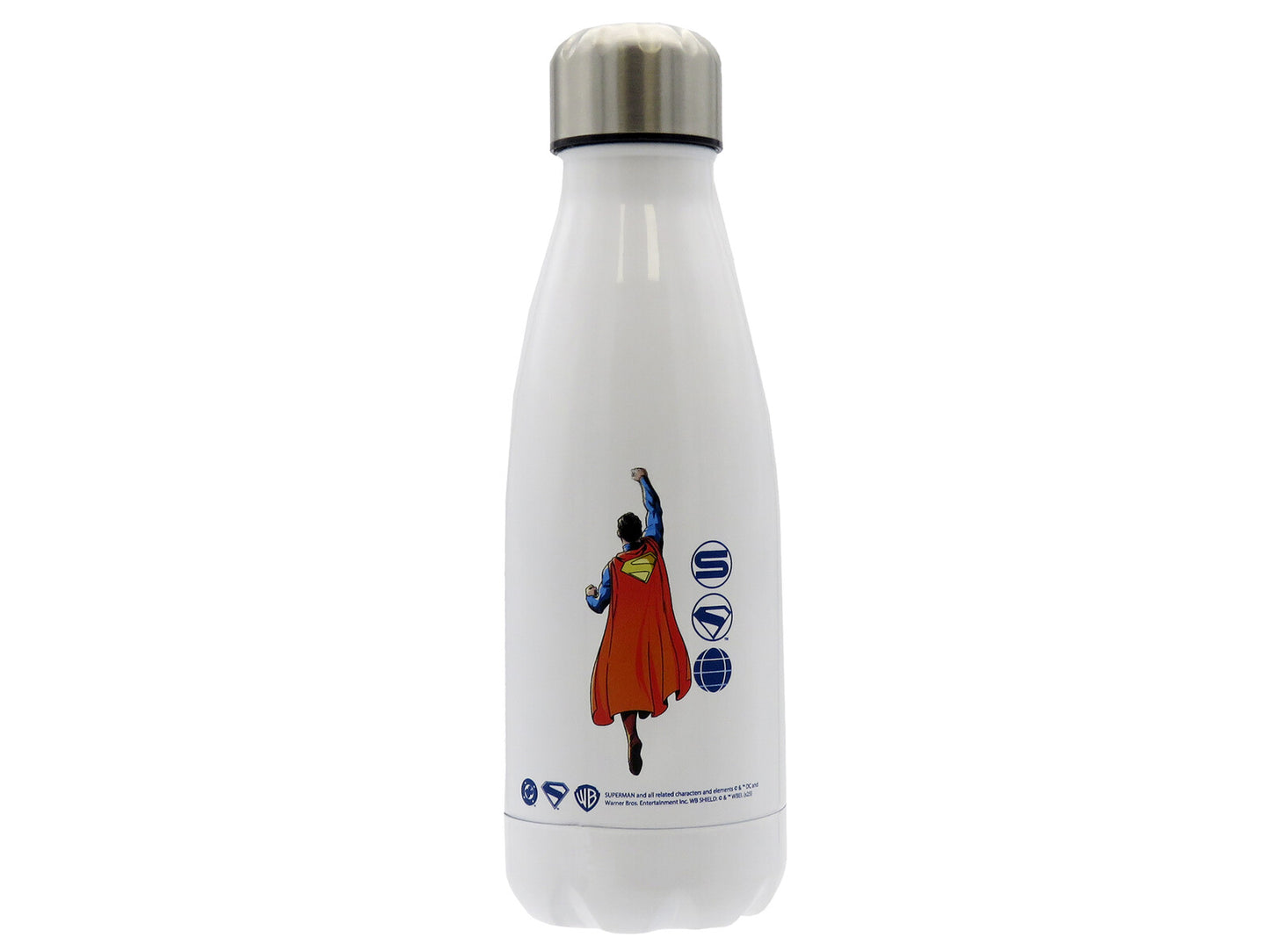 Superman Edelstahl Trinkflasche Isolierflasche 550 ml Weiß