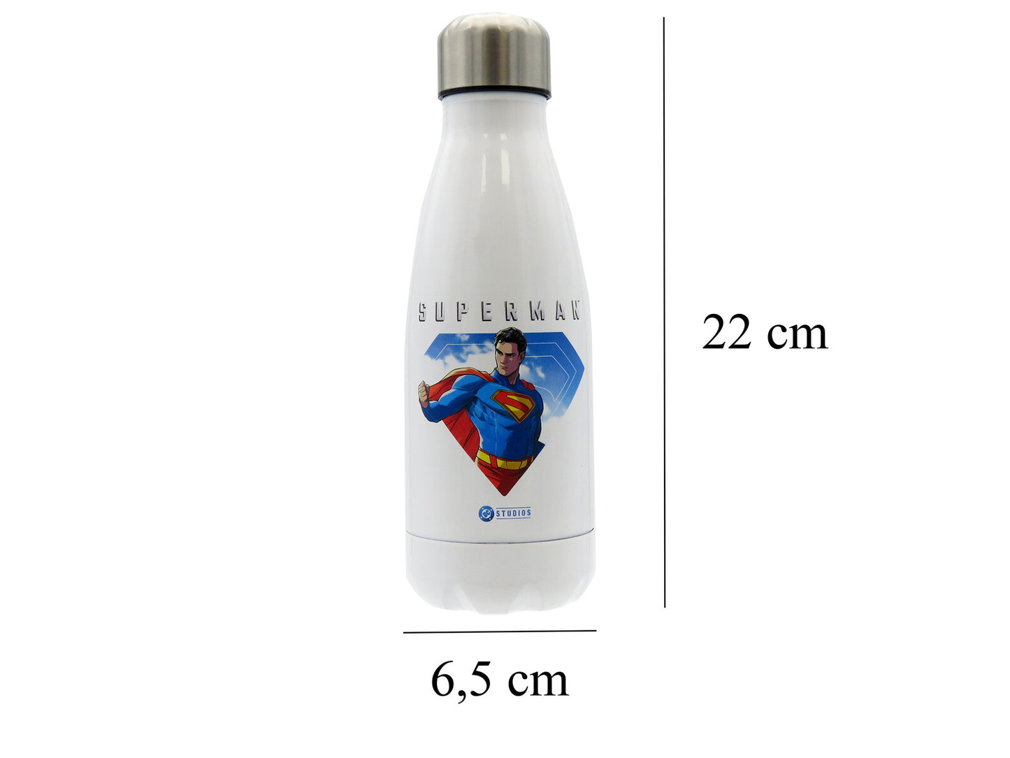 Superman Edelstahl Trinkflasche Isolierflasche 550 ml Weiß