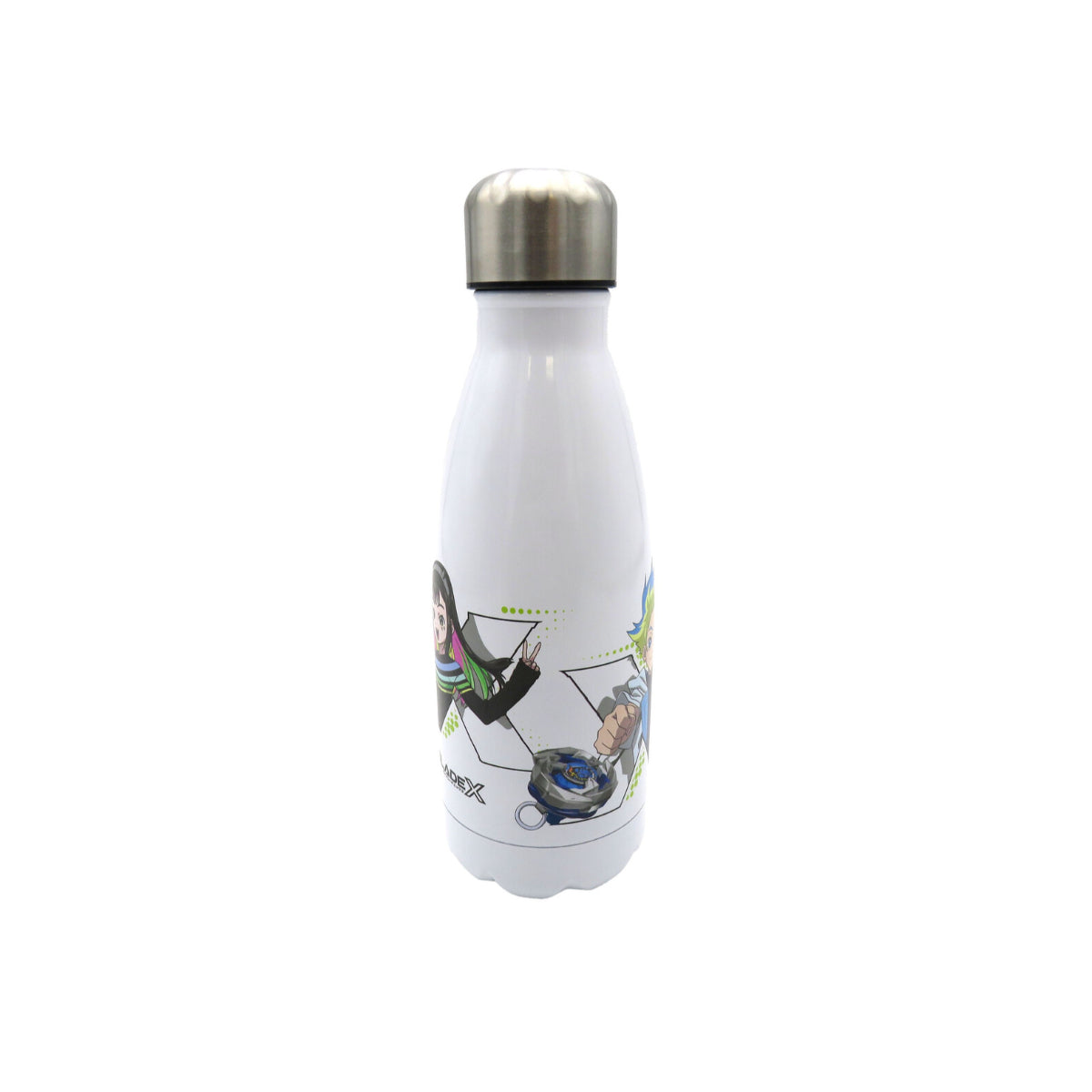 Beyblade Trinkflasche Weiß Edelstahl Sportflasche 550 ml Schule Freizeit