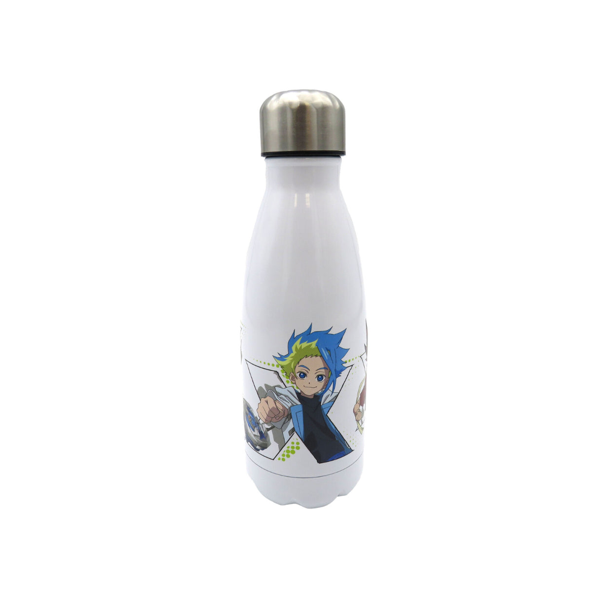 Beyblade Trinkflasche Weiß Edelstahl Sportflasche 550 ml Schule Freizeit