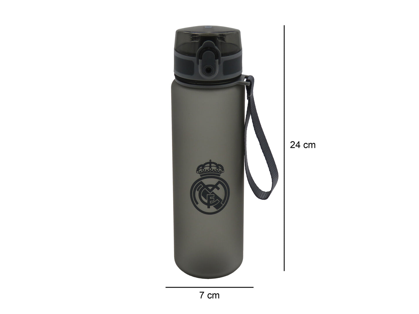 Real Madrid Sportflasche 650 ml mit Trinkverschluss und Trageschlaufe