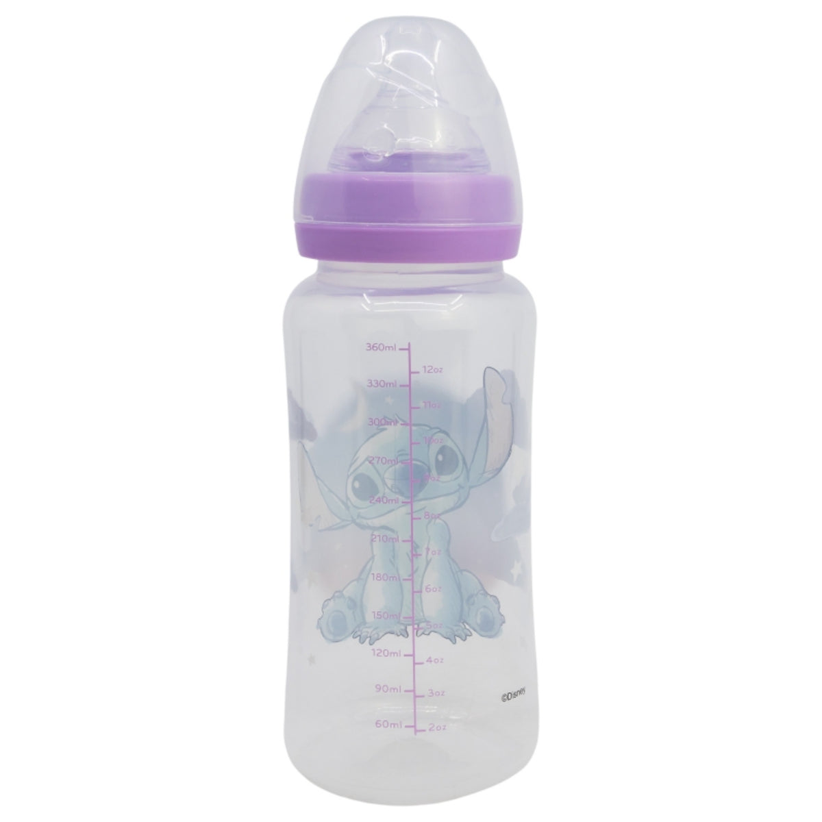 Stitch Babyflasche 360 ml Silikon-Sauger mit 3 Positionen & Anti-Kolik-System