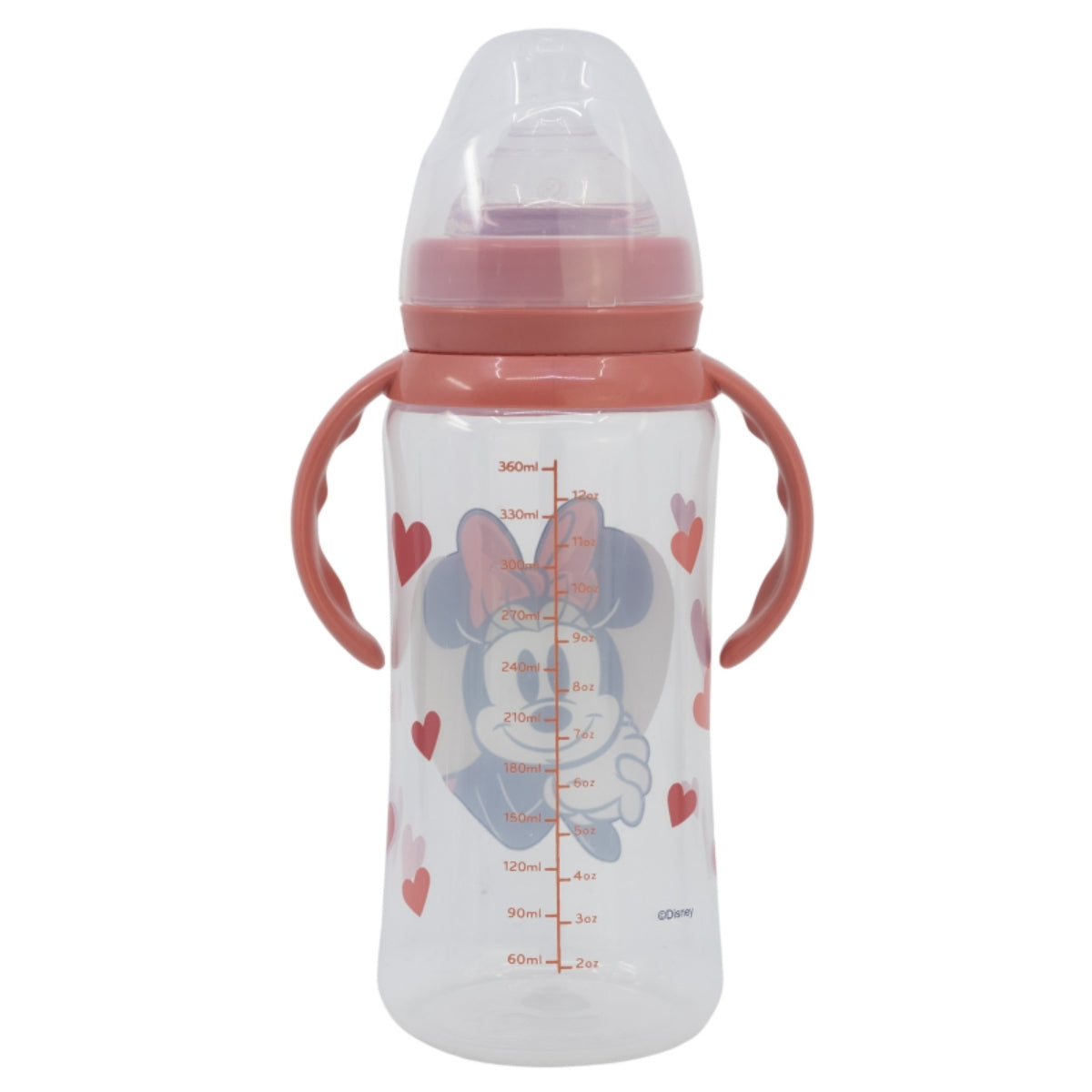 Disney Minnie Mouse Babyflasche 360 ml Silikon-Sauger mit 3 Positionen & Anti-Kolik-System