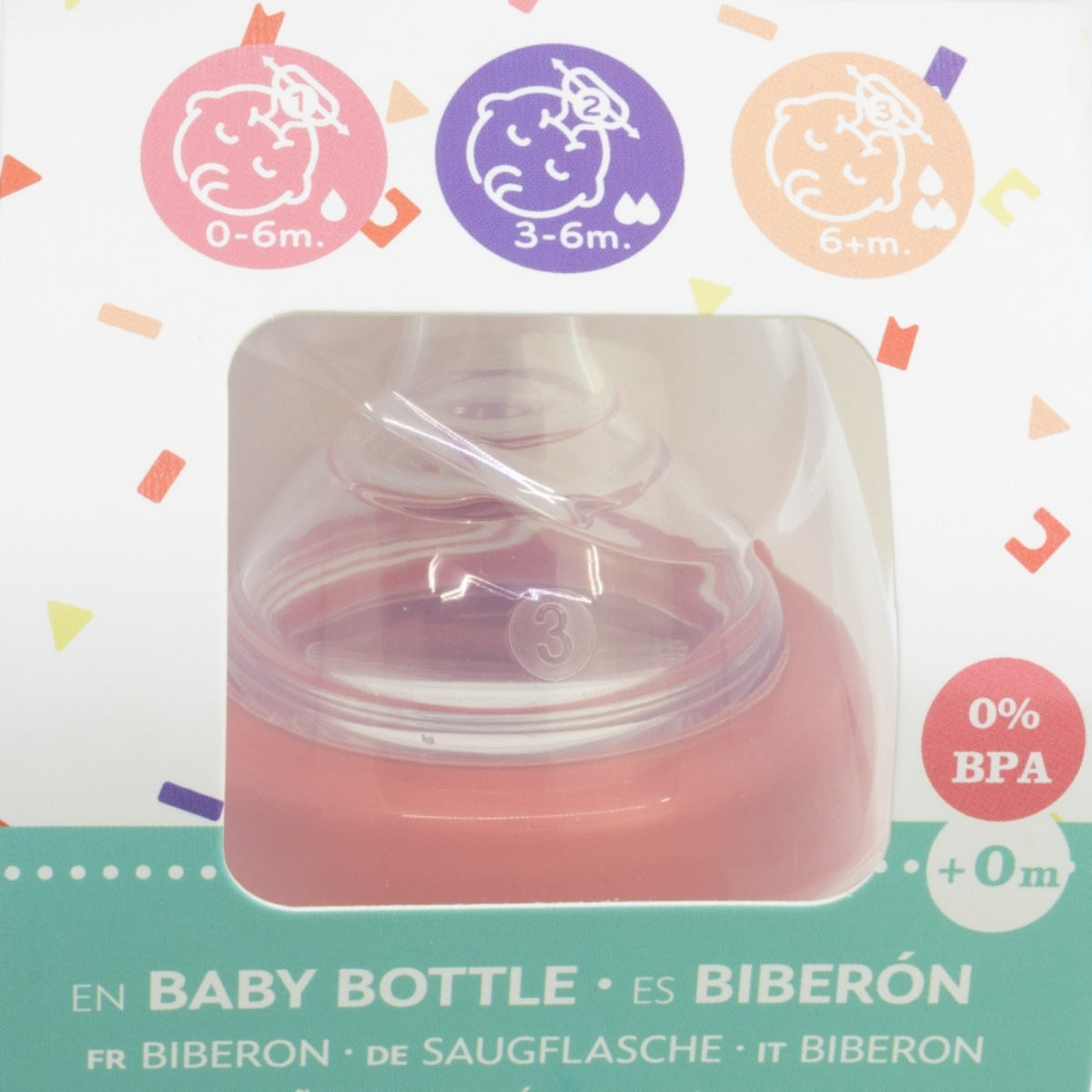 Minnie Mouse Babyflasche 150 ml – Weithalsflasche mit Silikon-Sauger & 3 Positionen