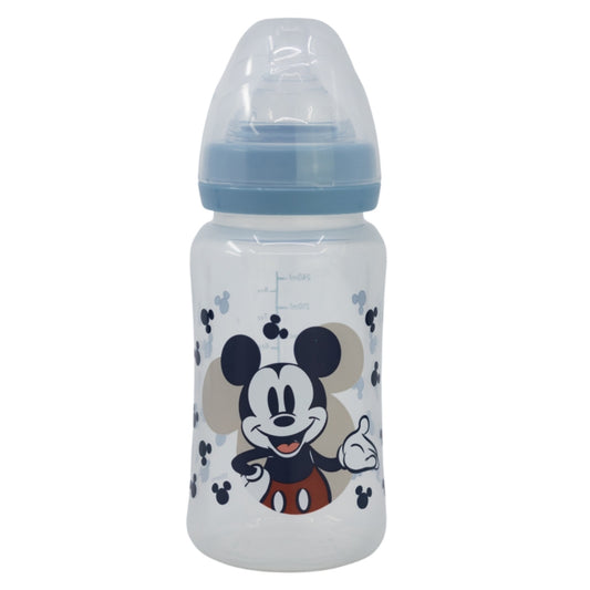 Disney Mickey Babyflasche 240 ml Weithalsflasche mit Silikon-Sauger & 3 Positionen