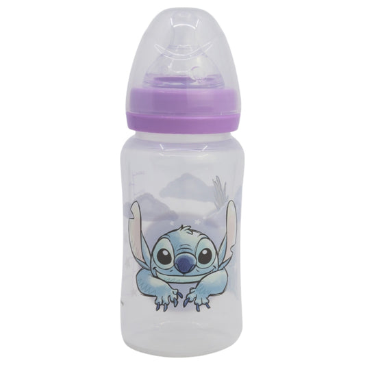 Disney Stitch Babyflasche 240 ml Weithalsflasche mit Silikon-Sauger & 3 Positionen