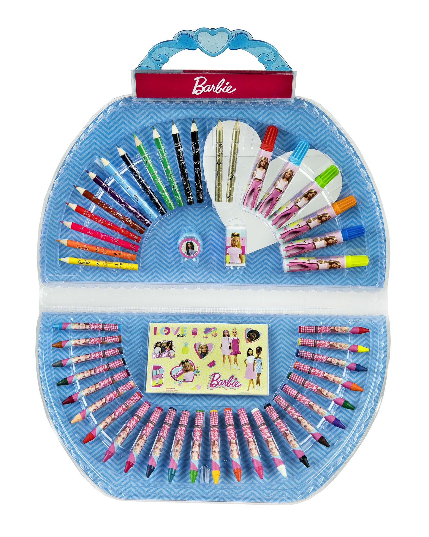 Barbie Kreativset Kompakter Zeichenkoffer für kleine Künstler