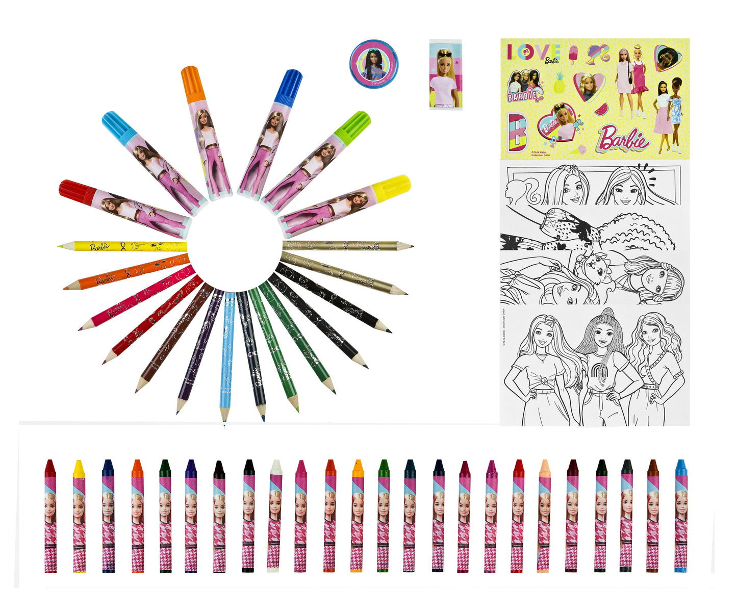 Barbie Kreativset Kompakter Zeichenkoffer für kleine Künstler