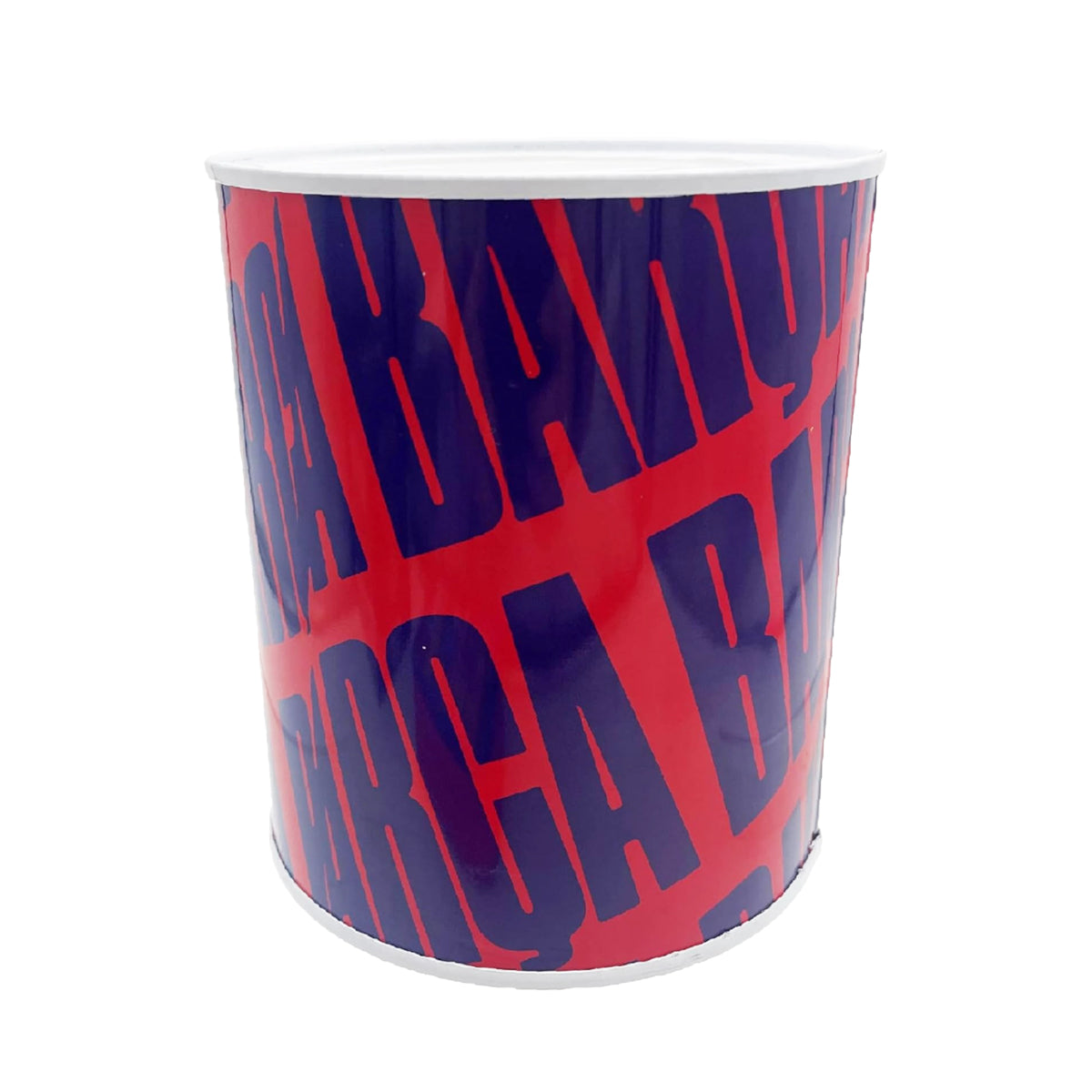 FC Barcelona Spardose 12 × 10 × 10 cm Metall Sparbüchse zylindrisch mit Schlitz für Münzen und Scheine