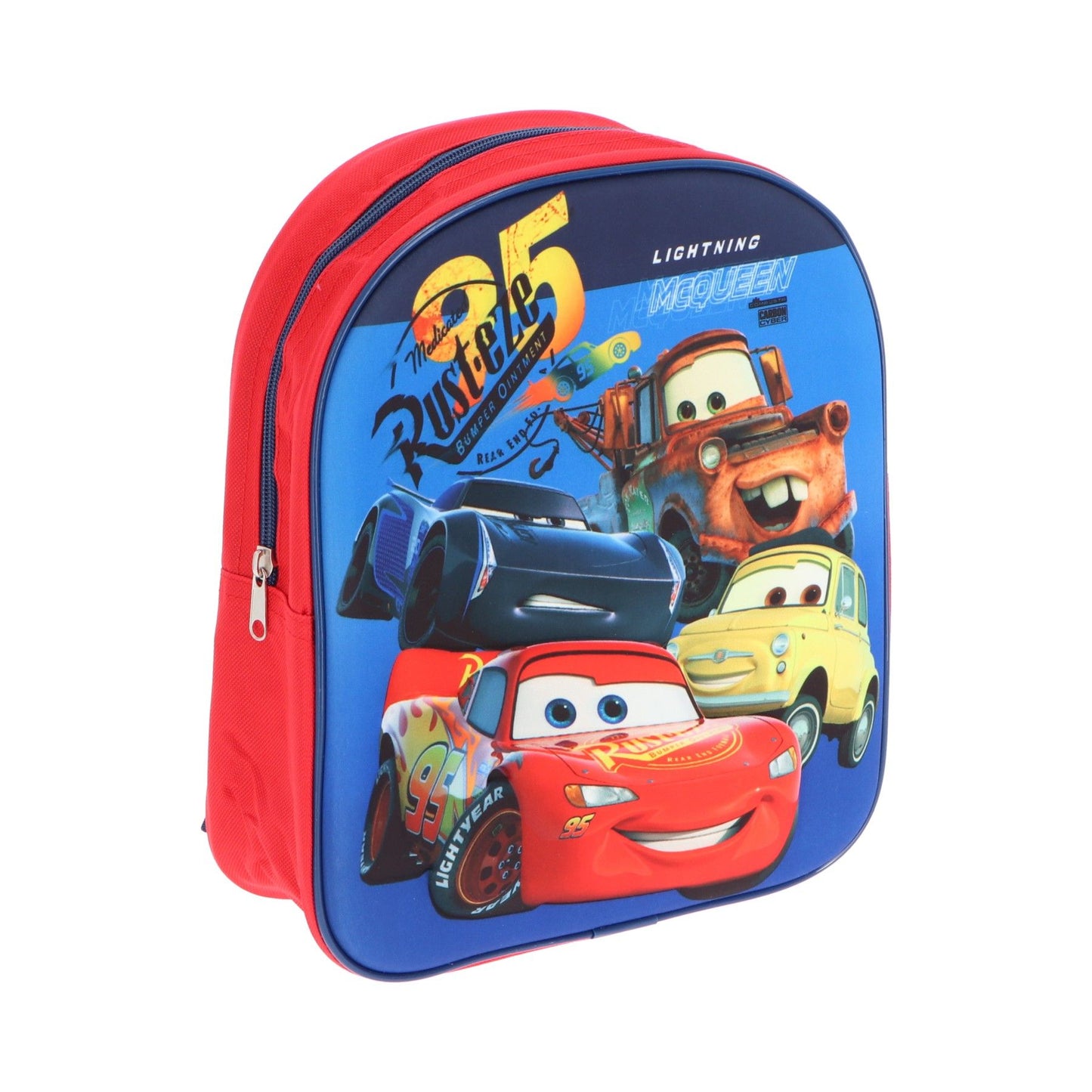 Cars 3D-Rucksack Kinder – Disney Schulranzen mit Lightning McQueen Motiv