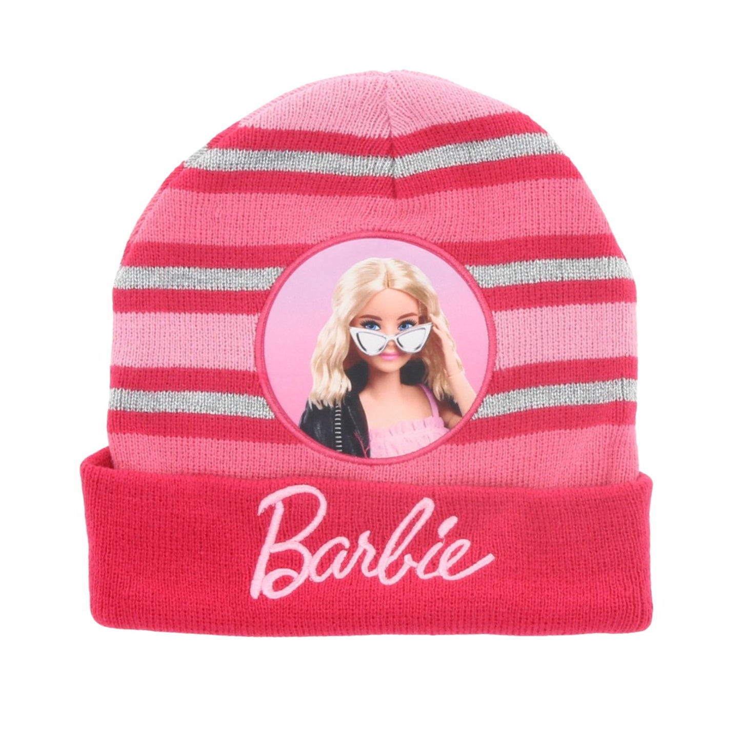 Barbie Kinder Mütze Kuscheliges Warm Acryl mit Logo auf der Vorderseite