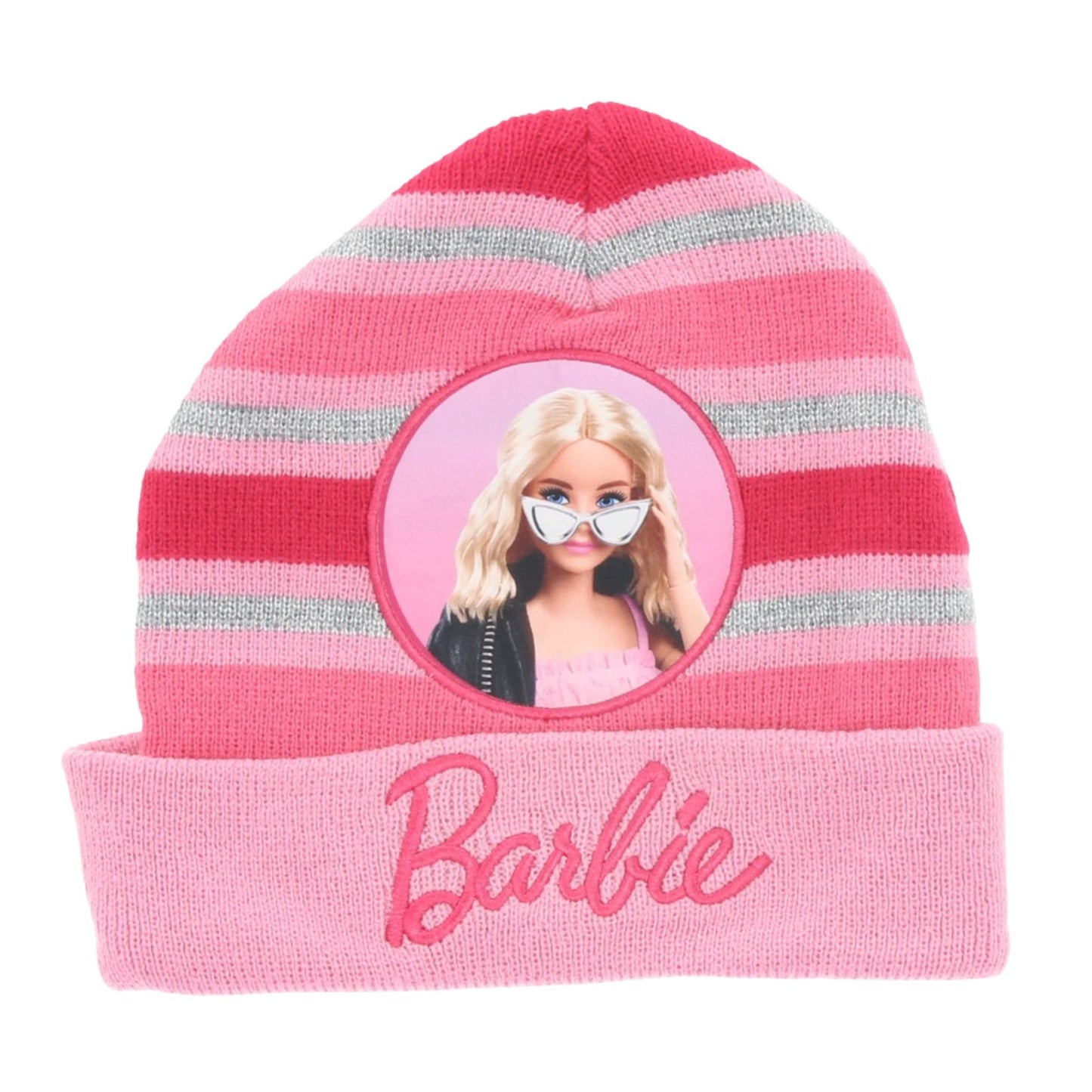 Barbie Kinder Mütze Kuscheliges Warm Acryl mit Logo auf der Vorderseite