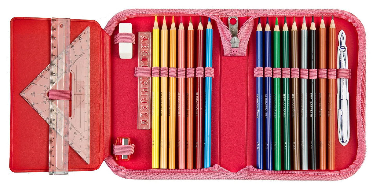 Barbie Gefüllte Federmappe Schüleretui Komplettes Set mit hochwertigen Stiften