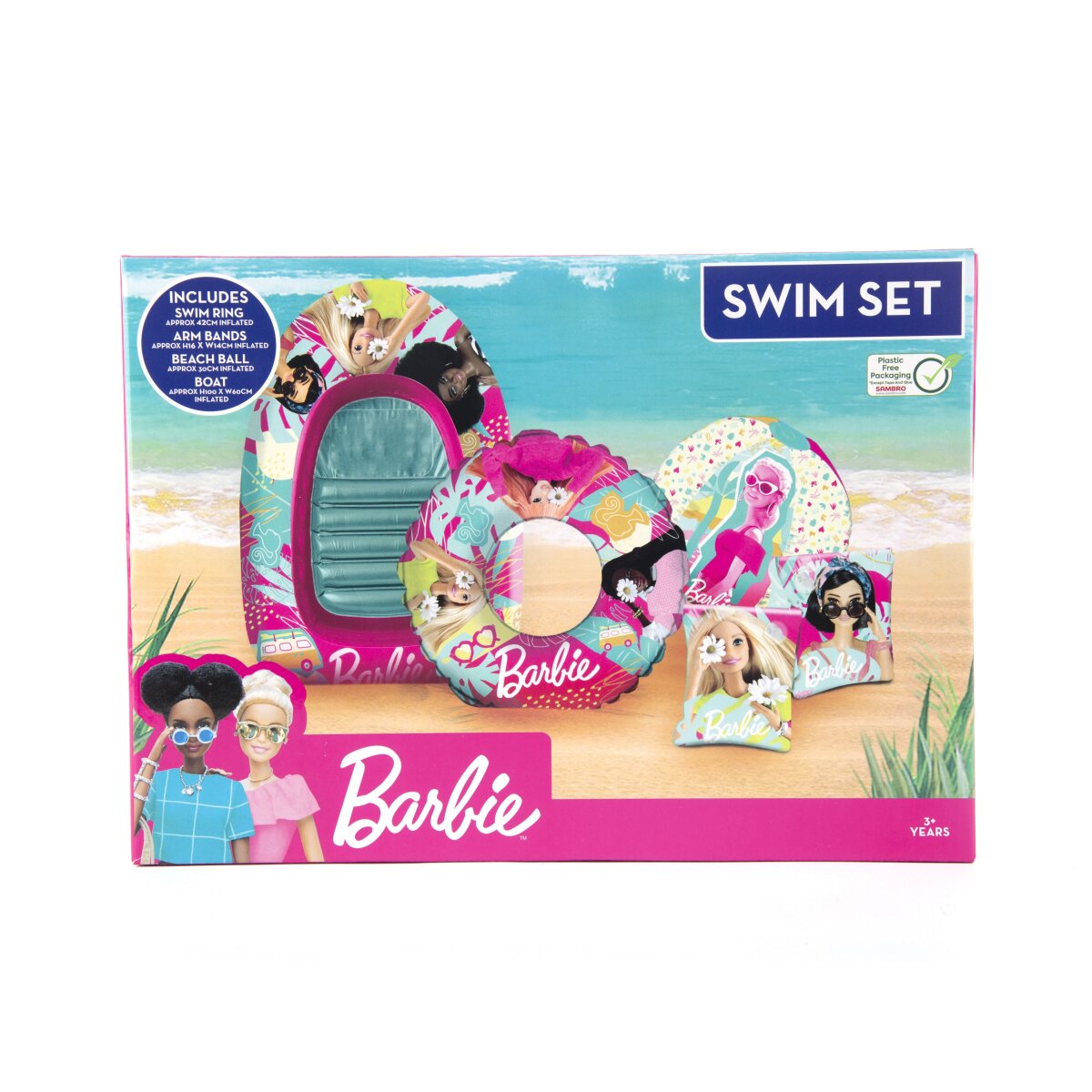 Barbie Schwimmset mit Boot für Kinder 4-teiliges Set Ein Must-Have für den Sommer