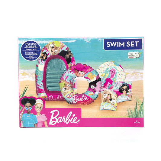 Barbie Schwimmset mit Boot für Kinder 4-teiliges Set Ein Must-Have für den Sommer