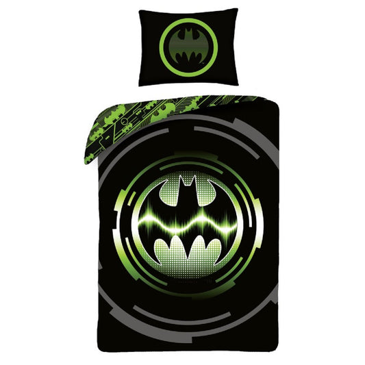 Batman Bettwäsche Set aus Baumwolle Bettdeckenbezug 140 × 200 cm mit 70 × 90 cm Kissenbezug