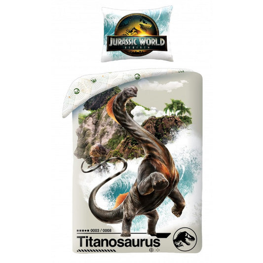 Jurassic World Bettwäsche Set aus Mikrofaser Bettdeckenbezug 140 × 200 cm mit 70 × 90 cm Kissenbezug