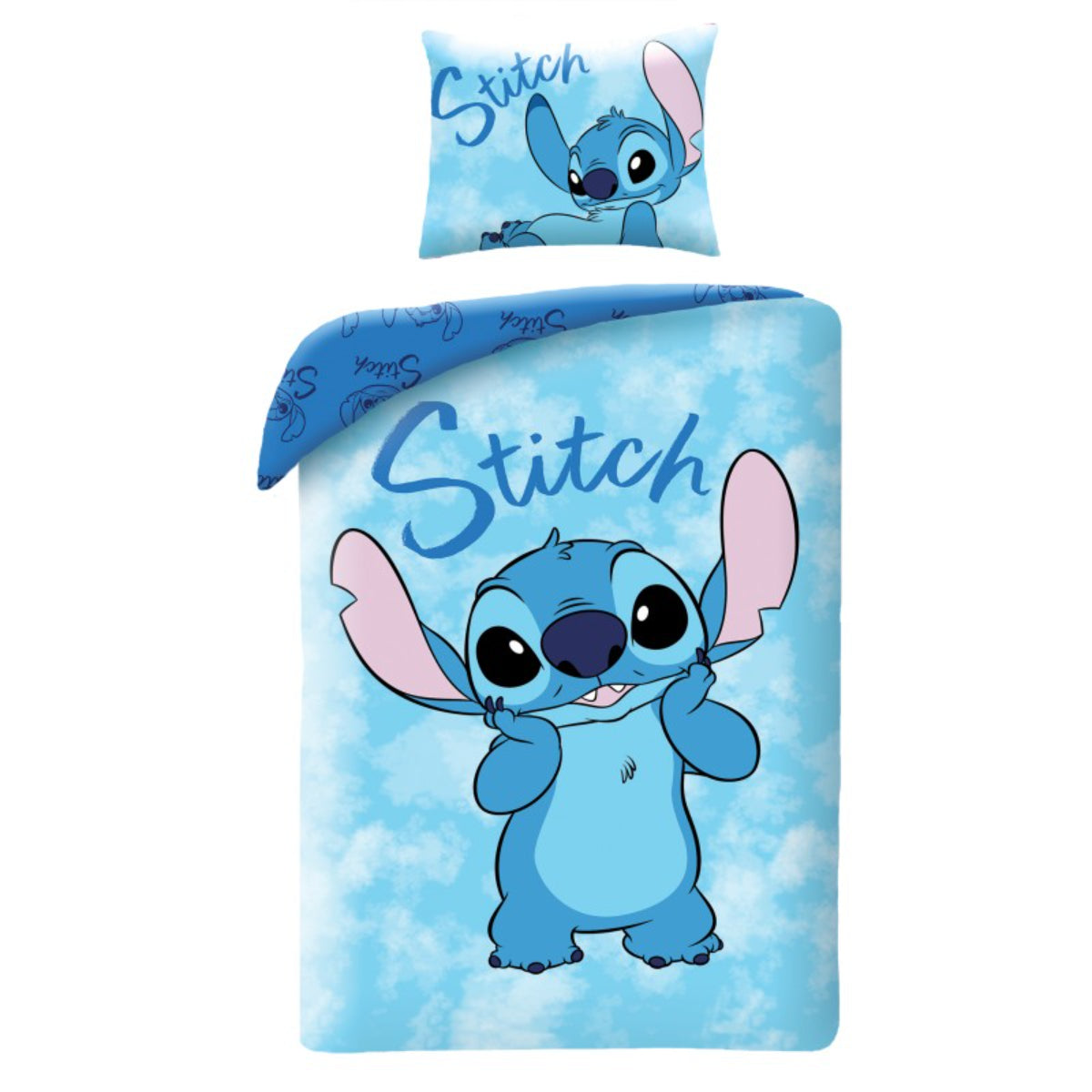 Disney Lilo & Stitch Bettwäsche 140 × 200 cm Baumwolle Bettbezug Kissenbezug 70 × 90 cm mit Reißverschluss