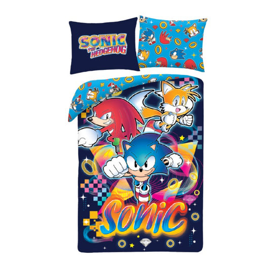 Sonic Bettwäsche 140 × 200 cm Mikrofaser Bettbezug Kissenbezug 70 × 90 cm