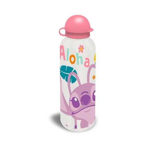 Lilo & Stitch Kinder Wasserflasche 500 ml – Aluminium Flasche für Sport & Freizeit, Schule - Beige