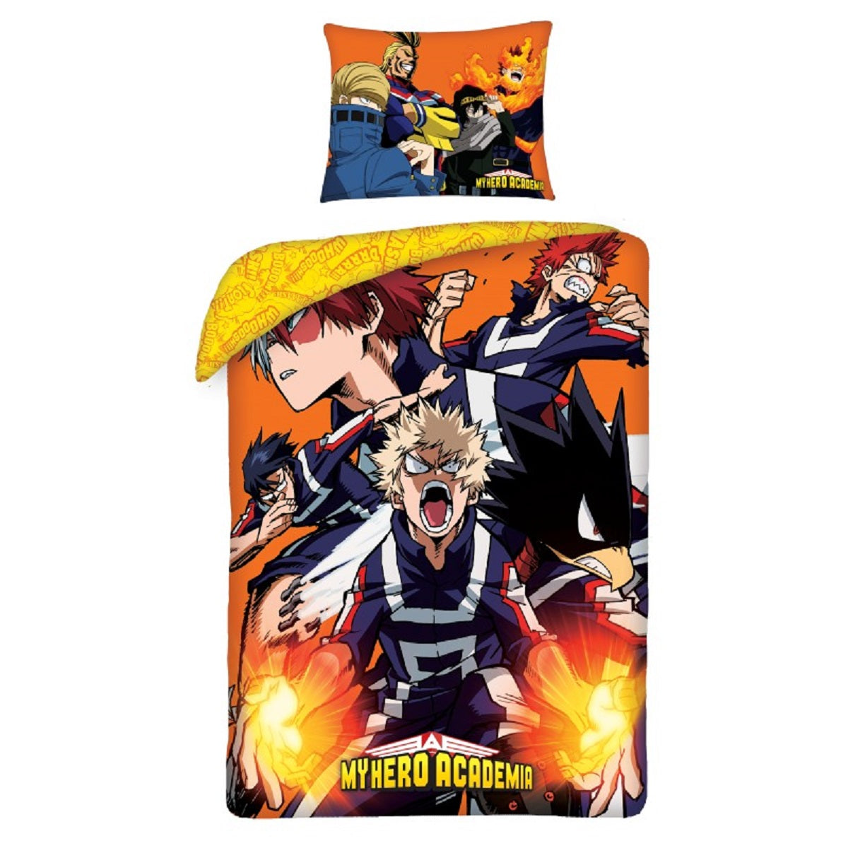 My Hero Academia Bettwäsche Set aus Baumwolle Bettdeckenbezug 140 × 200 cm mit 70 × 90 cm Kissenbezug