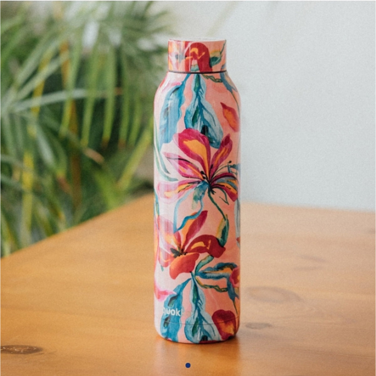 Quokka Solid Trinkflasche 630 ml TROPICAL BLOOM Edelstahl Doppelwandig Heiß Kalt isoliert