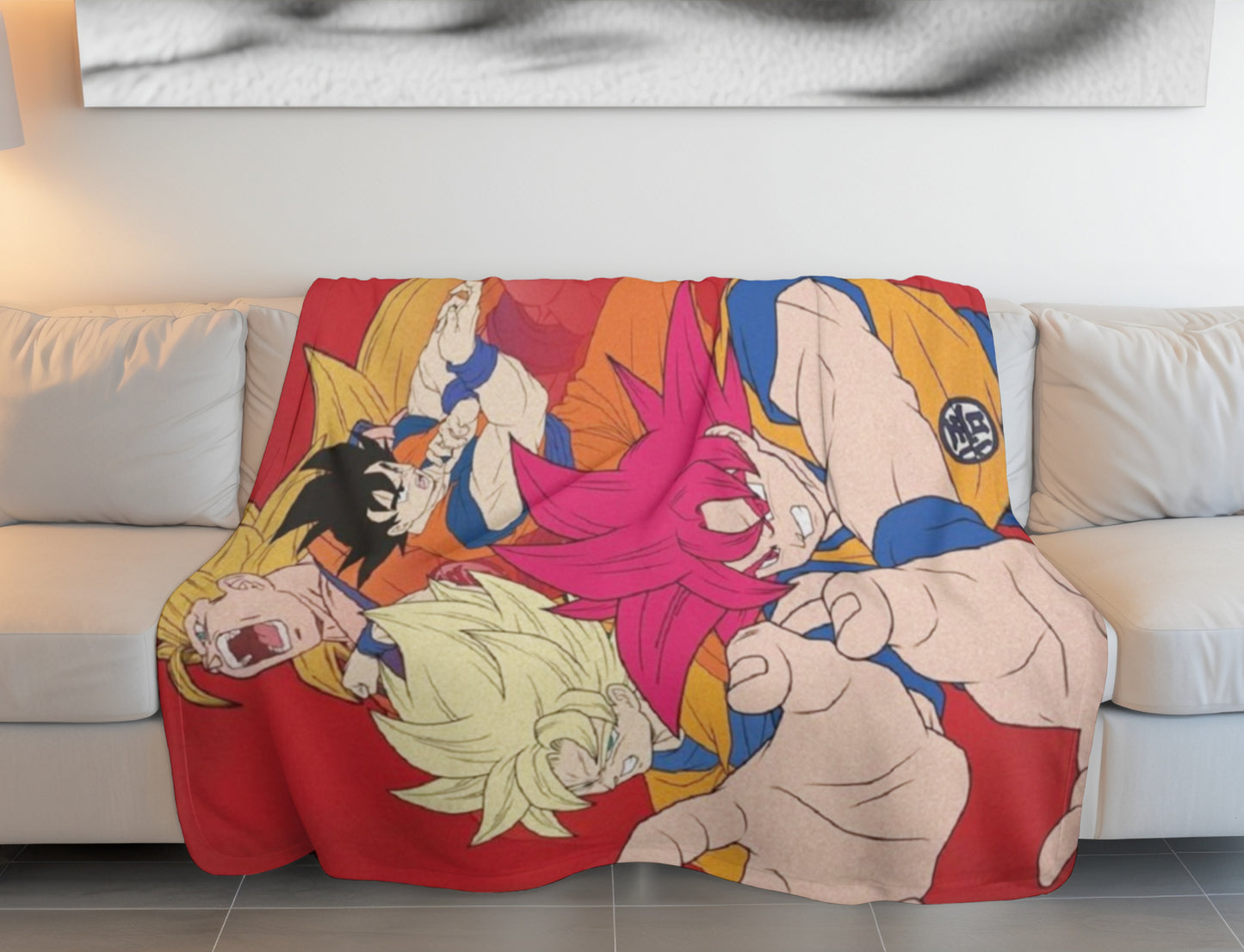 Dragon Ball Z Wohndecke – Weiches & leichtes Decke für Bett & Sofa (110x150 cm)