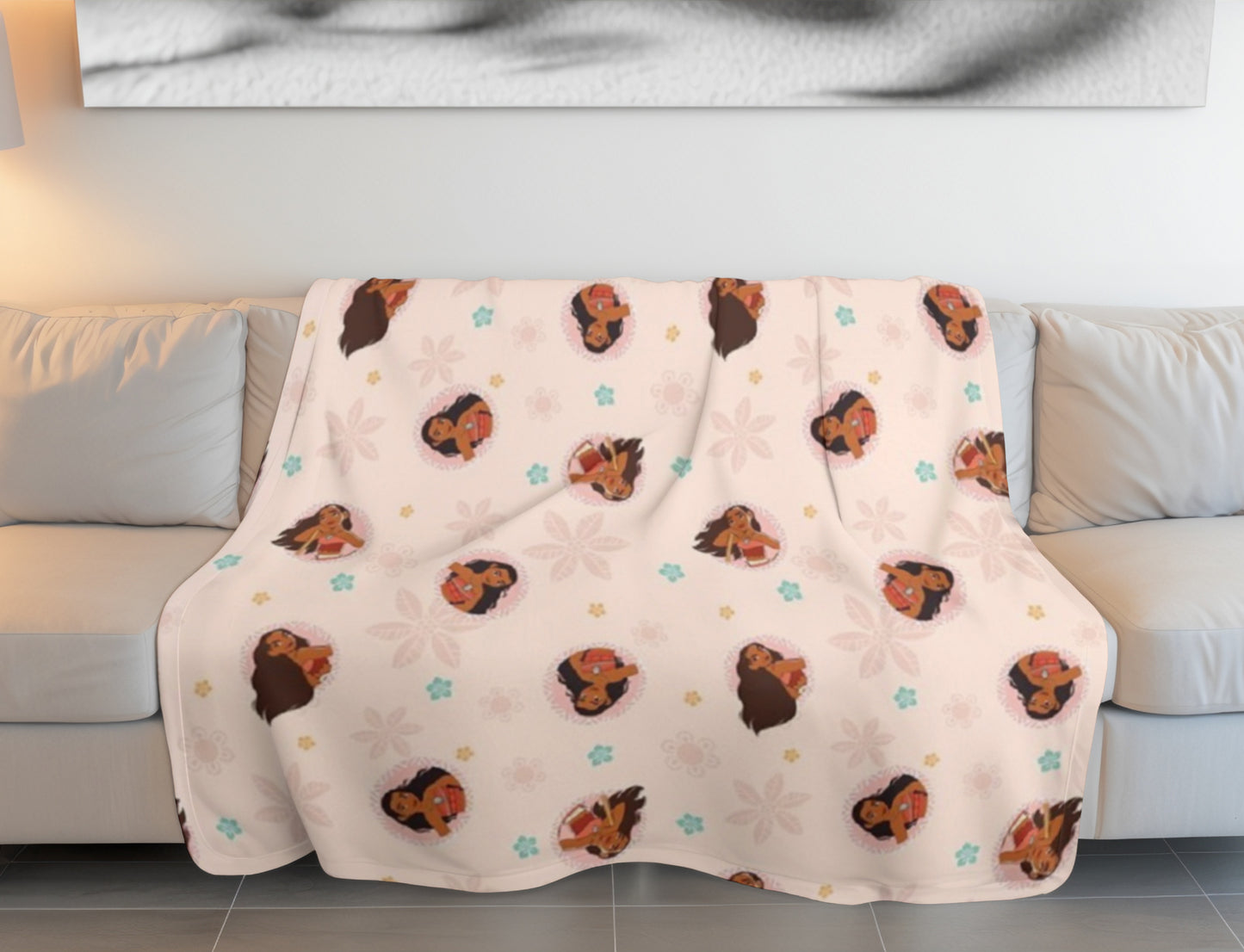 Disney Moana Decke – Weiches & leichtes Flanell für Bett & Sofa (110x150 cm)