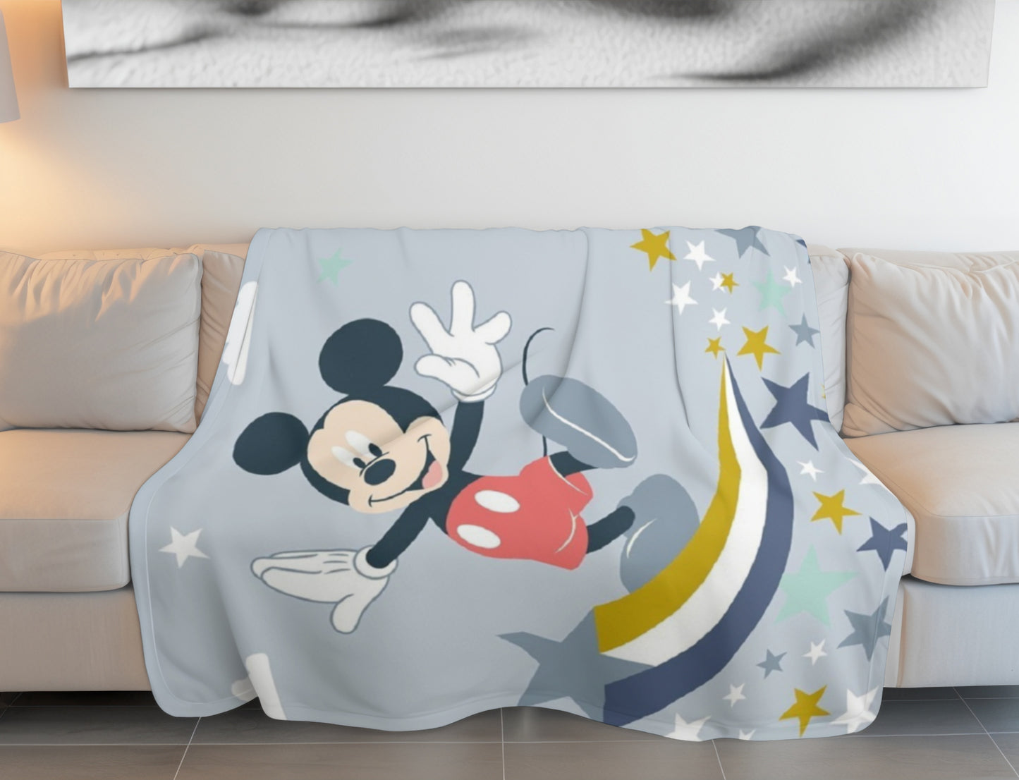 Mickey Mouse Wohndecke – Weiches & leichtes Decke für Bett & Sofa (110x150 cm)