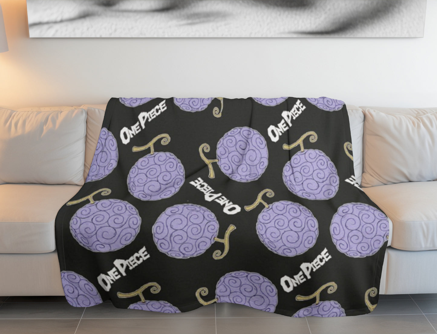 One Piece Sherpa Decke – Superweiche Kuscheldecke 110x150 cm für Anime-Fans