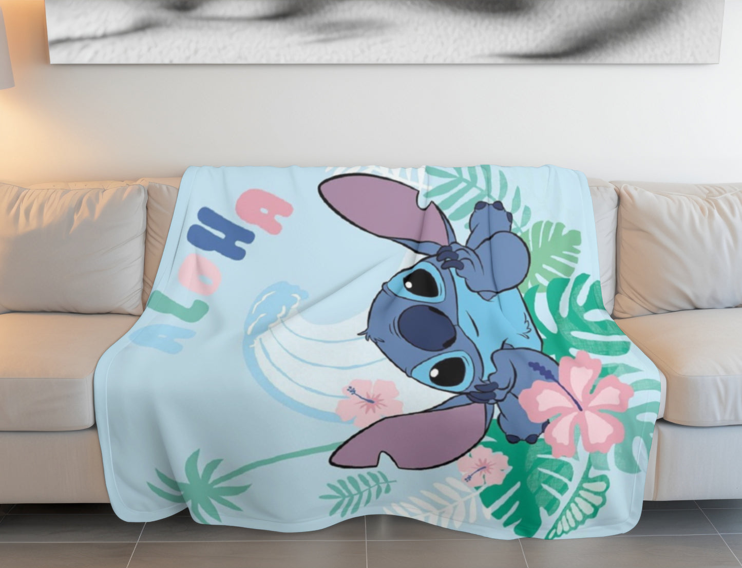 Lilo & Stitch Wohndecke 110x150 cm – Flauschige Decke