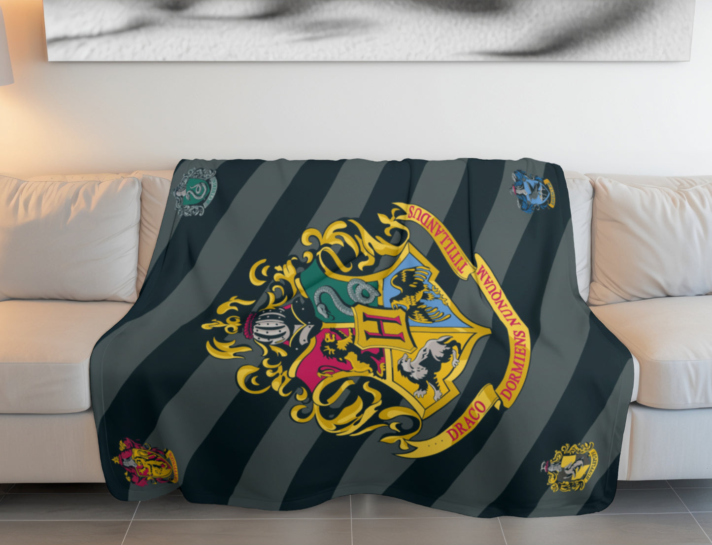 Harry Potter Fleece-Decke 100x150 cm Kuscheldecke aus 100 % Polyester, Weich & Warm