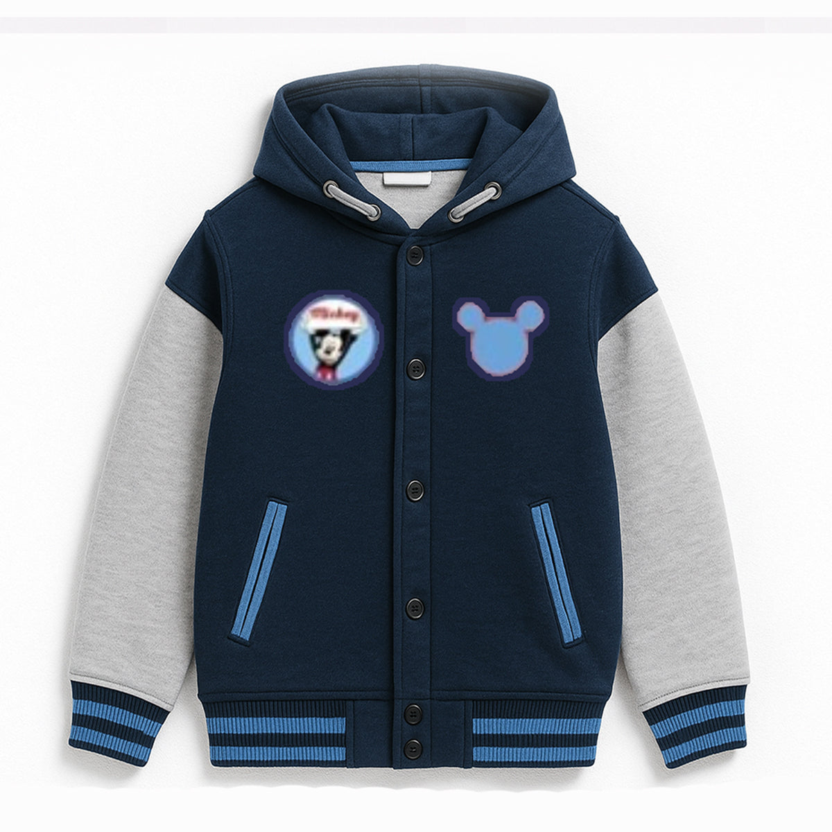Disney Mickey Mouse Kinder Sweatjacke mit Kapuze – bequeme Jacke mit Knöpfen