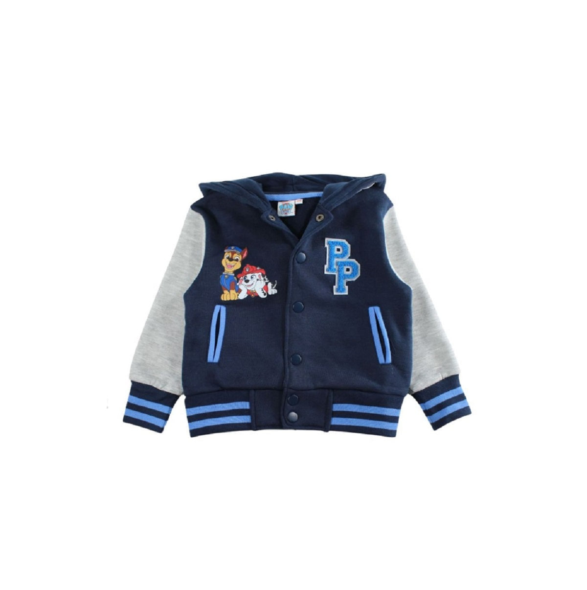 Paw Patrol Kapuzenjacke für Jungen College-Jacke mit Knöpfen