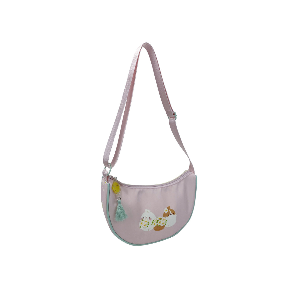 Molang Blossom Half Moon Tasche Multipositionstasche Schultertasche 25 cm