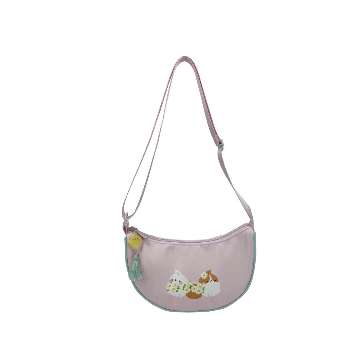 Molang Blossom Half Moon Tasche Multipositionstasche Schultertasche 25 cm