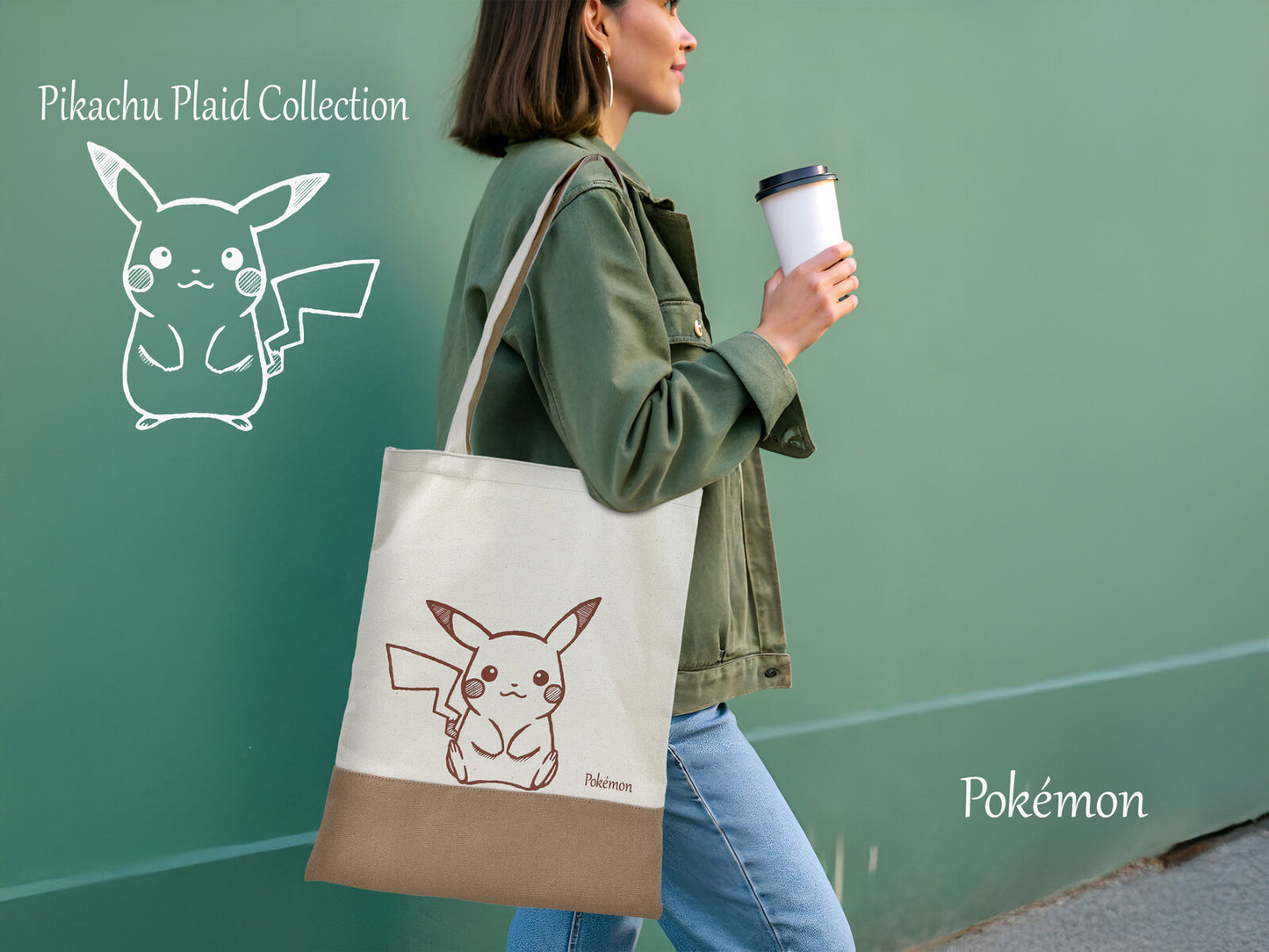 Pokémon Canvas Tasche Stoffbeutel Shopper 33 × 40 cm