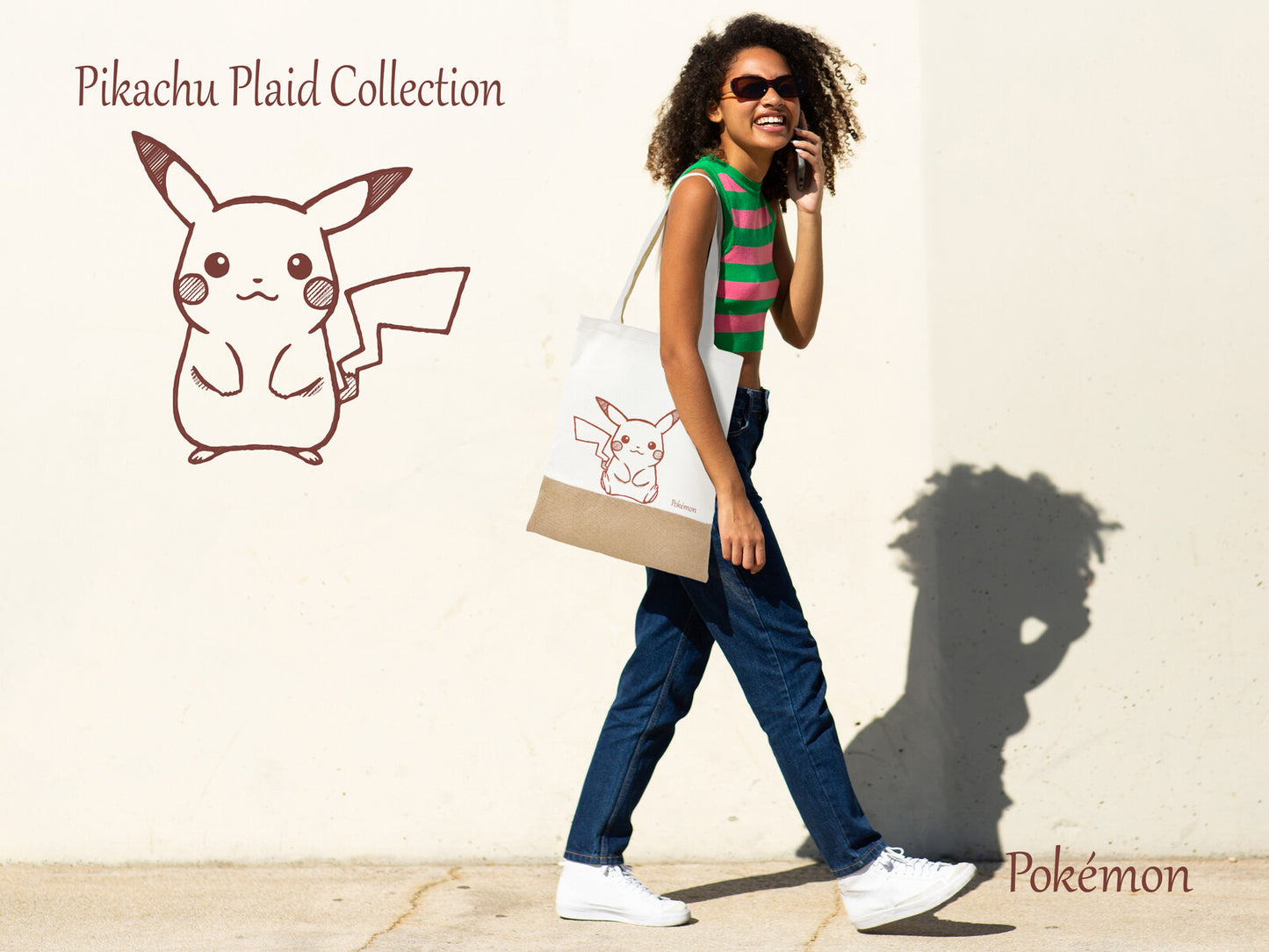 Pokémon Canvas Tasche Stoffbeutel Shopper 33 × 40 cm