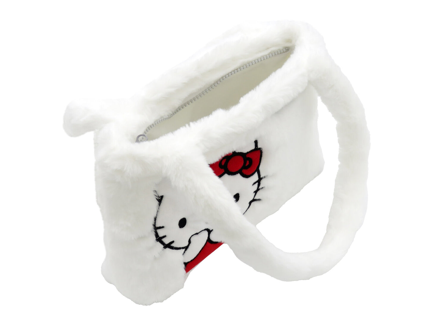 Hello Kitty Plüsch Handtasche Schultertasche mit Reißverschluss 26 x 6 x 16 cm